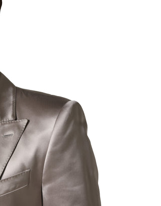Silberfarbener Blazer im Einreiher-Stil SICILIA