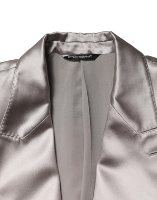Silberfarbener Blazer im Einreiher-Stil SICILIA