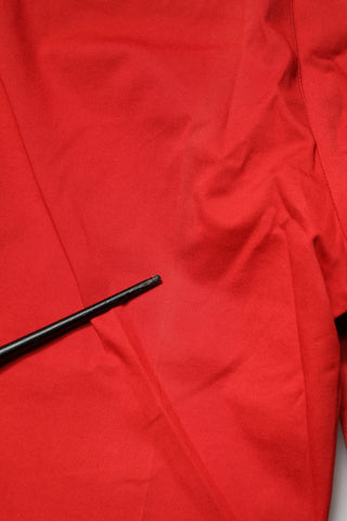 Pantalones chinos casuales rojos acampanados de tiro medio