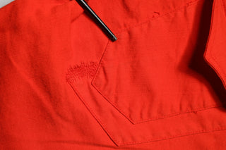 Pantalones vaqueros ajustados recortados de cintura media rojos