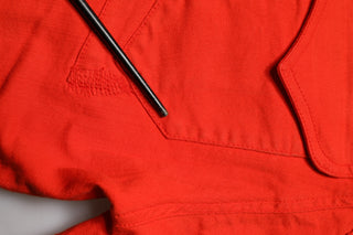 Pantalones vaqueros ajustados recortados de cintura media rojos