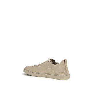 Graue Low-Top-Sneakers aus Gummi