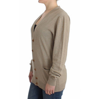Cárdigan beige de rayón