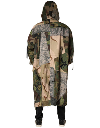Mehrfarbige Tarnmuster Kapuzen-Regenjacke