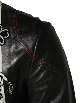 Mehrfarbige Guns n' Roses Bikerjacke mit durchgehendem Reißverschluss für Herren