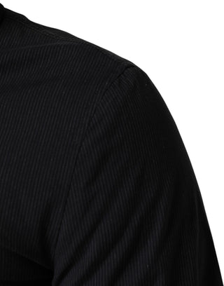Dark Blue Cotton Full Zip Bomber Men Jacket