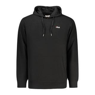 Sudadera con capucha negra de algodón para hombre