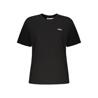 Schwarzes Baumwoll-T-Shirt für Damen