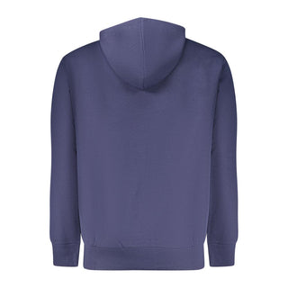 Sudadera con capucha para hombre de algodón azul
