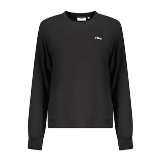 Sudadera de algodón negra para mujer