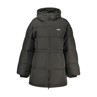 Schwarze Polyester-Damenjacke