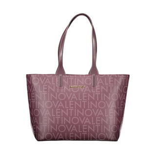 Bolso rojo de poliuretano para mujer con asas