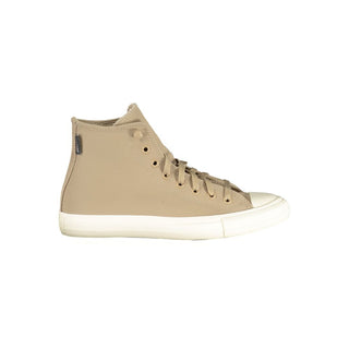 Zapatillas unisex de cuero beige