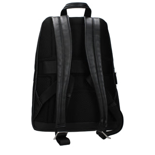 Schwarzer Lederrucksack