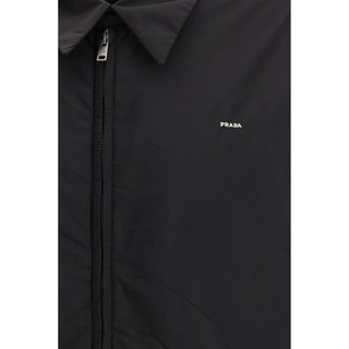 Chaqueta larga de poliamida reciclada negra